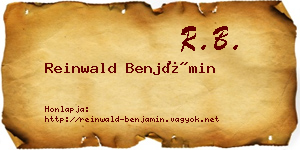 Reinwald Benjámin névjegykártya